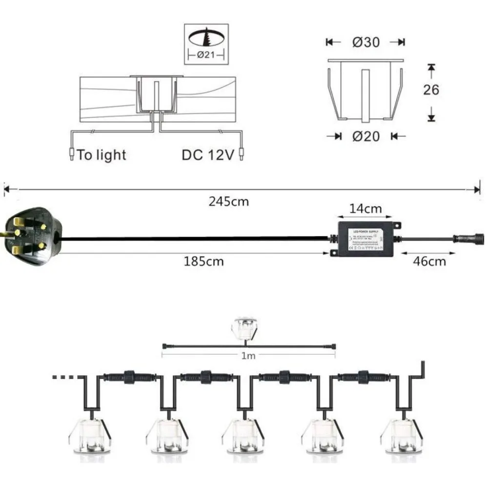 32mm RGBW LED Deck Light 0 6W  - Ground Light Recessed ulasan dan harga