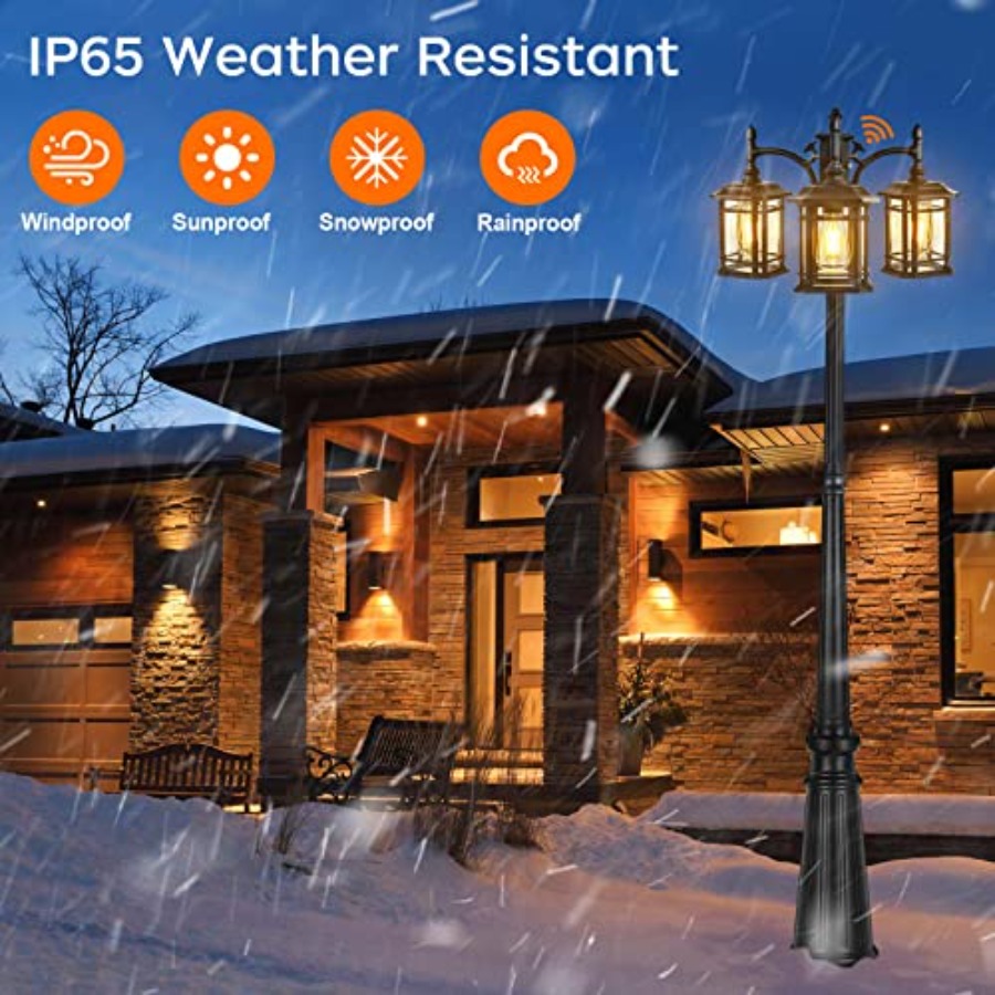 Dusk to Dawn Outdoor Lamp Post - Outdoor Lighting Hardwired ulasan dan harga