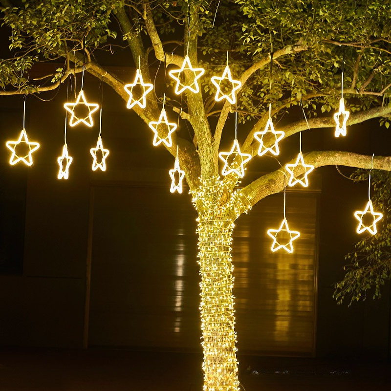 LED five-pointed star light wi - Outdoor Lighting On Trees ulasan dan harga