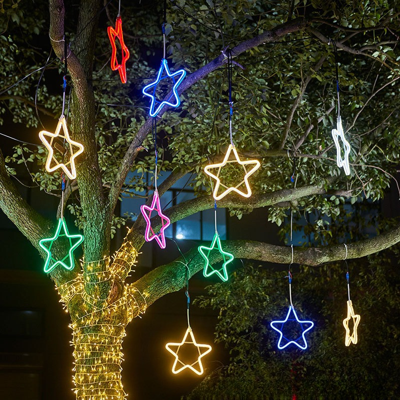 LED five-pointed star light wi - Outdoor Lighting On Trees ulasan dan harga