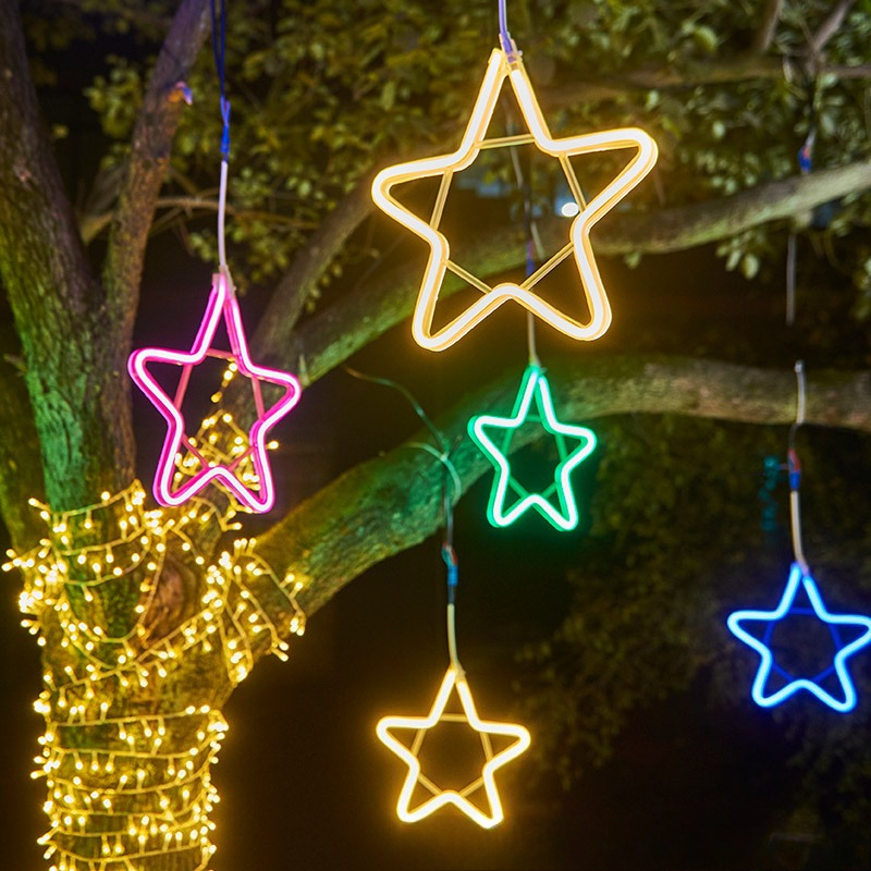 LED five-pointed star light wi - Outdoor Lighting On Trees ulasan dan harga