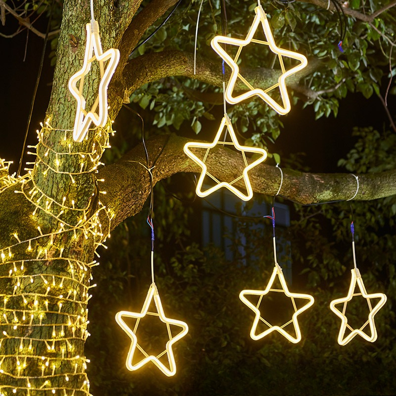 LED five-pointed star light wi - Outdoor Lighting On Trees ulasan dan harga