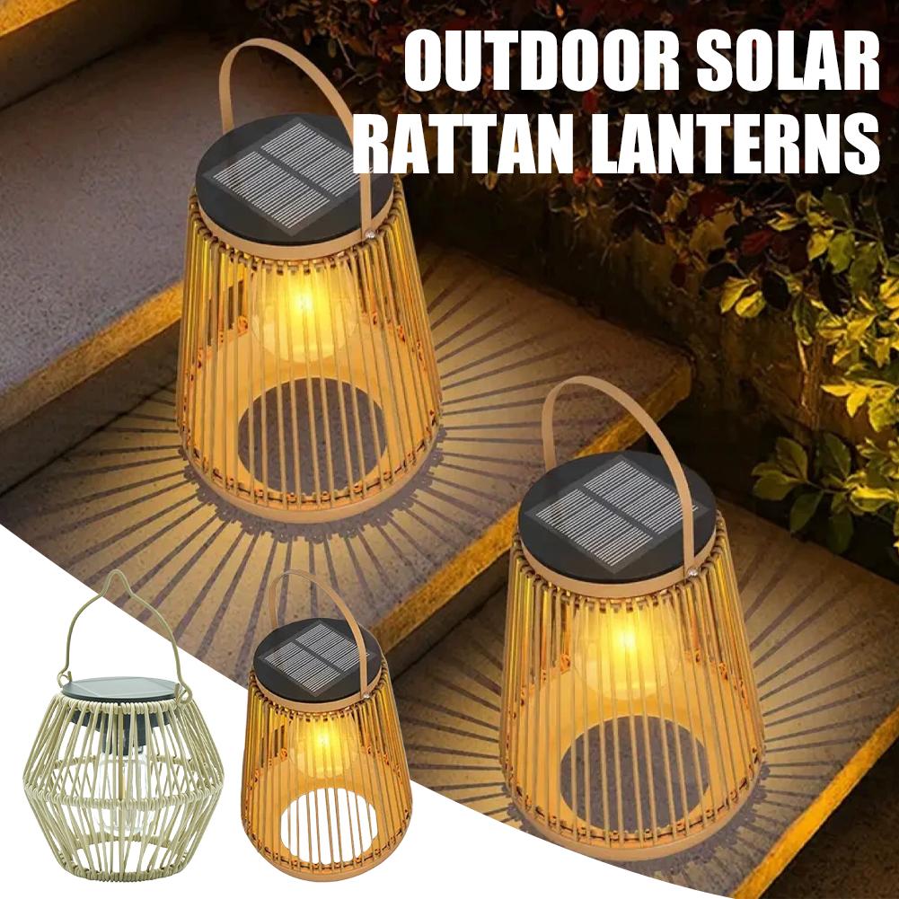 IP65 Waterproof Solar Rattan L - Outdoor Lighting Solar ulasan dan harga