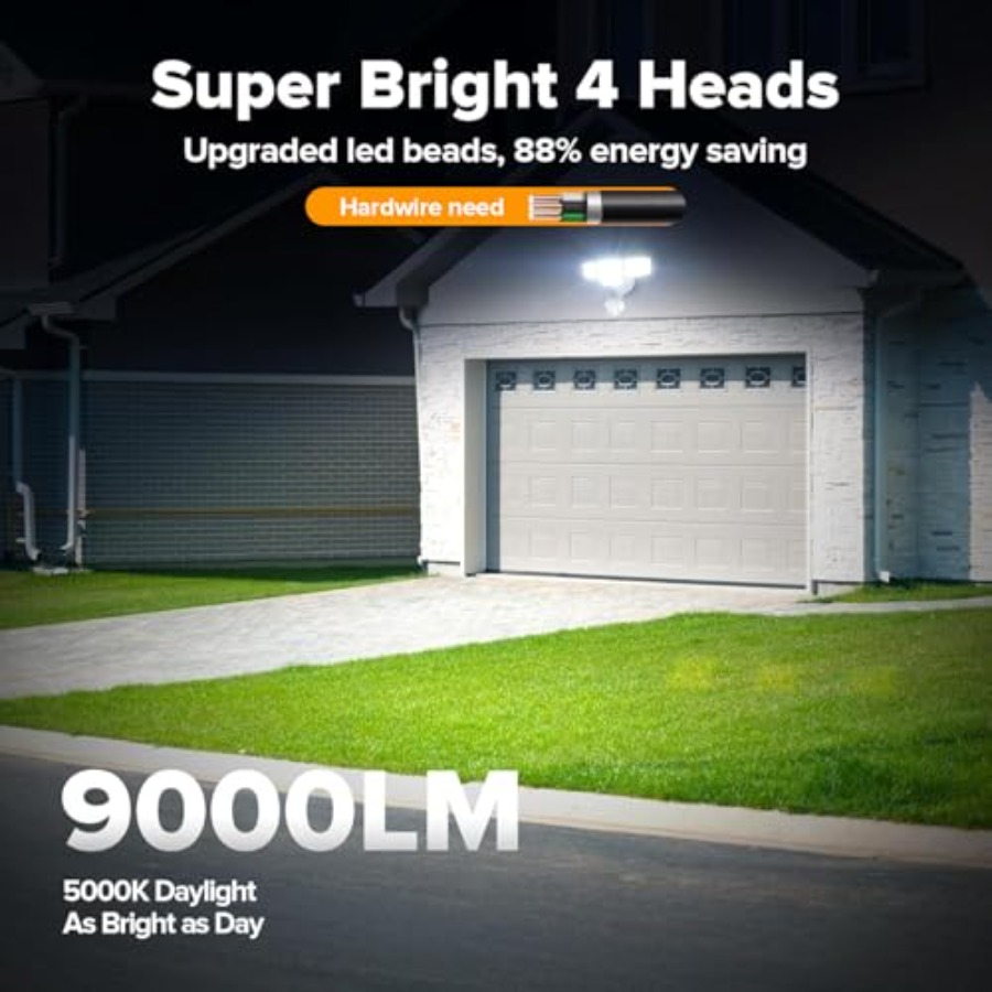 80W 9000LM LED Security Light  - Outdoor Lighting Hardwired ulasan dan harga