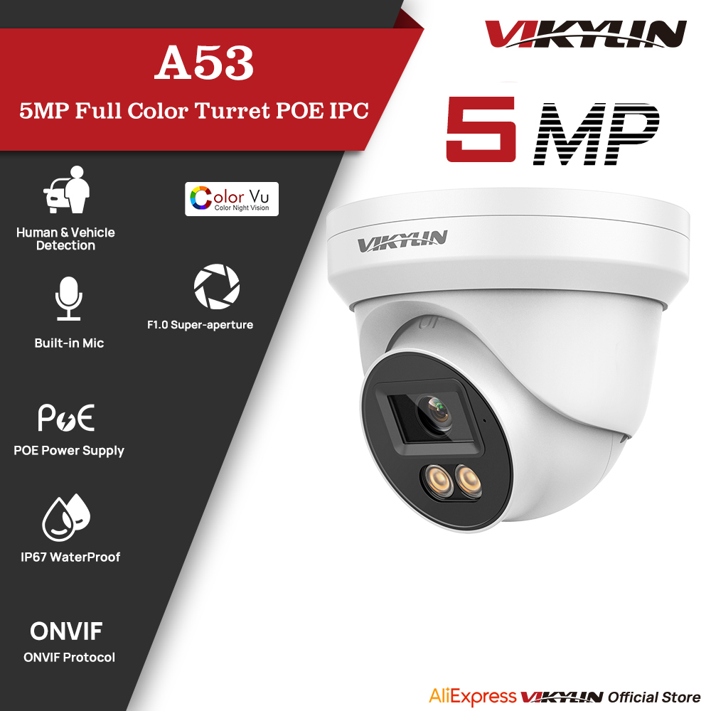 VIKYLIN 5MP IP Security Camera - Outdoor Lighting Mains Powered ulasan dan harga