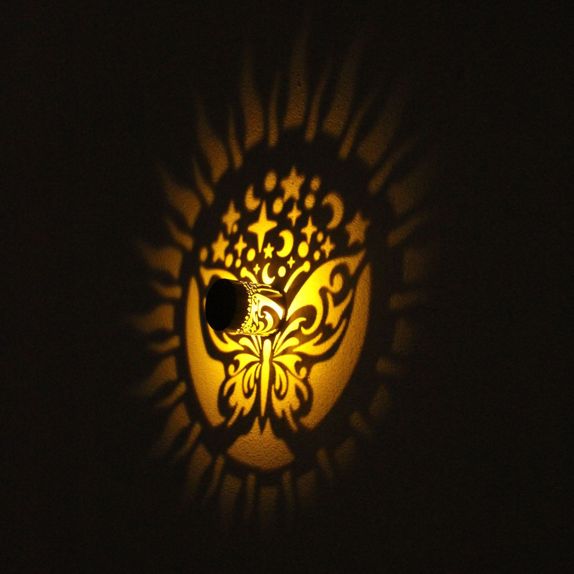 Solar Butterfly Projection Lam - Outdoor Lighting Switch ulasan dan harga