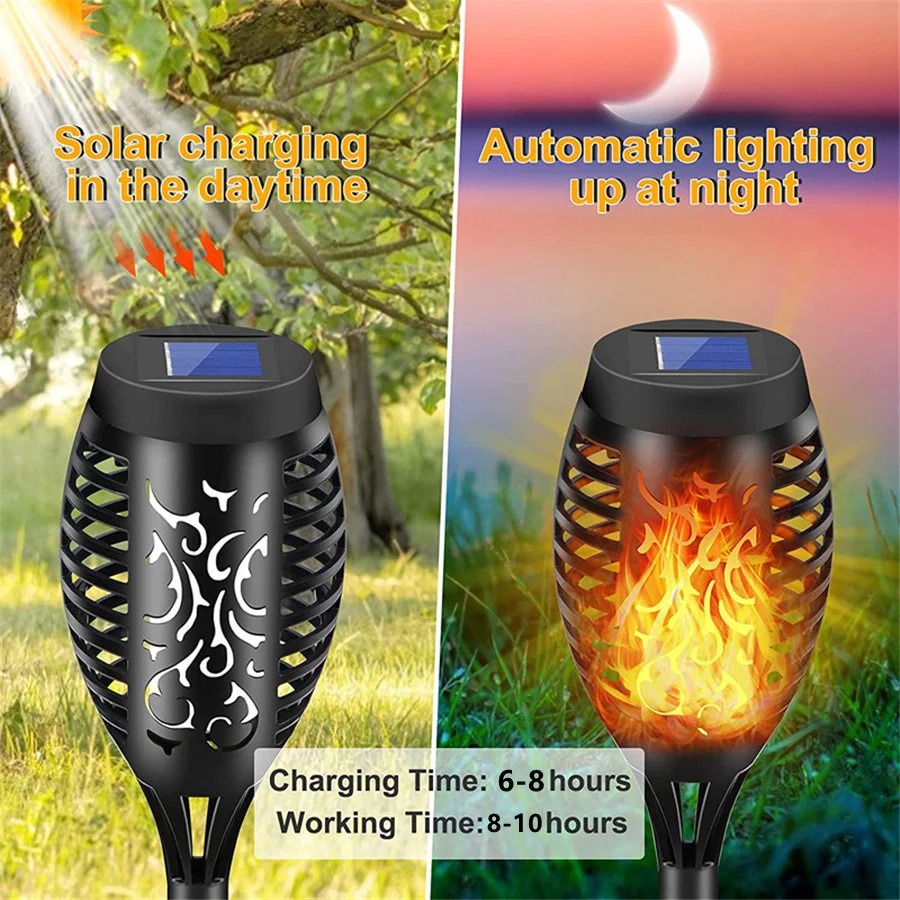 Waterproof Solar Led Flame Tor - Fire Torch Solar ulasan dan harga