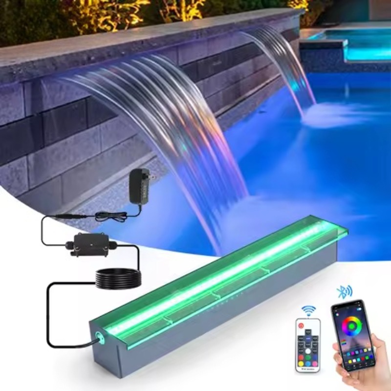 Acrylic Sheer Descent Waterfal - Pond Light Submersible ulasan dan harga
