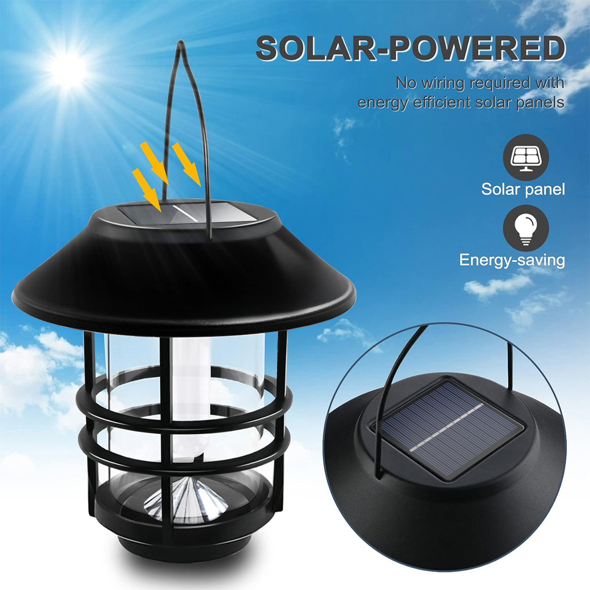 1pcs Solar Hanging Lantern Out - Fire Torch Solar ulasan dan harga