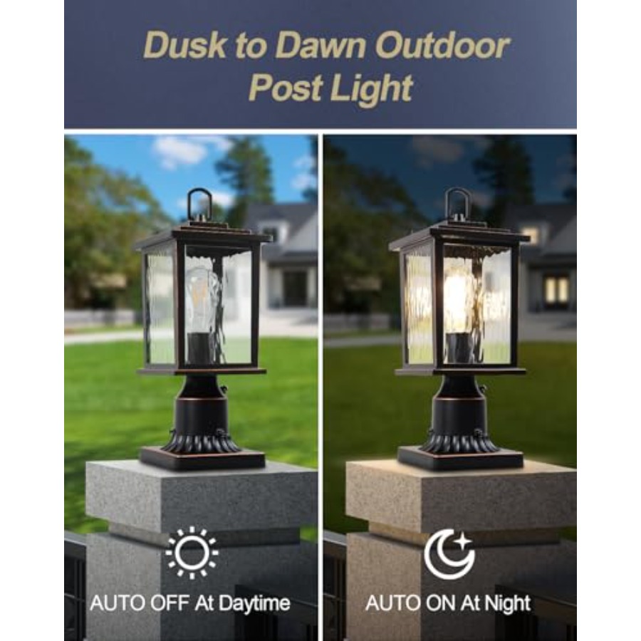 Dusk to Dawn Outdoor Post Ligh - Outdoor Lighting Hardwired ulasan dan harga