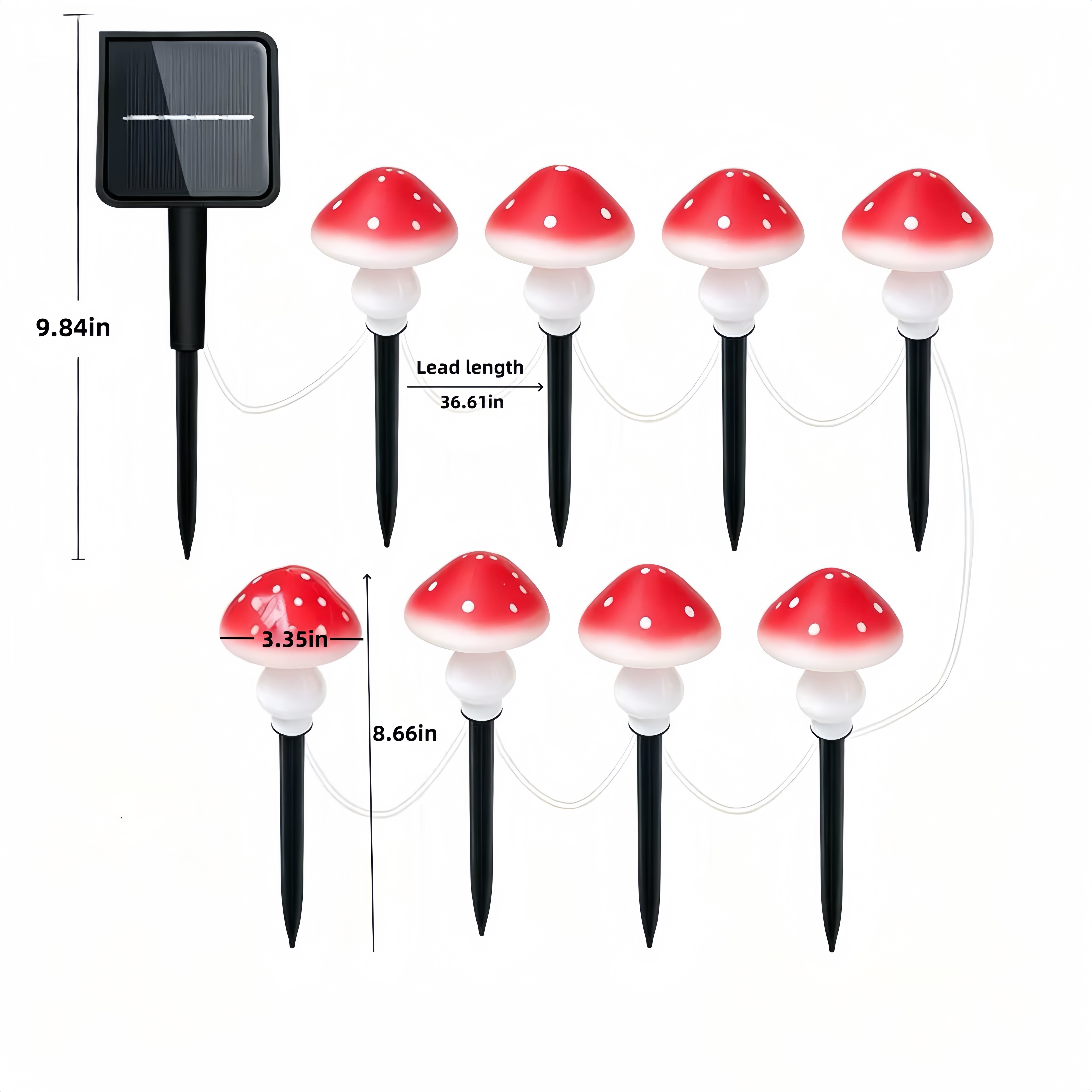 Solar Mushroom String Lights W - Outdoor Lighting Switch ulasan dan harga