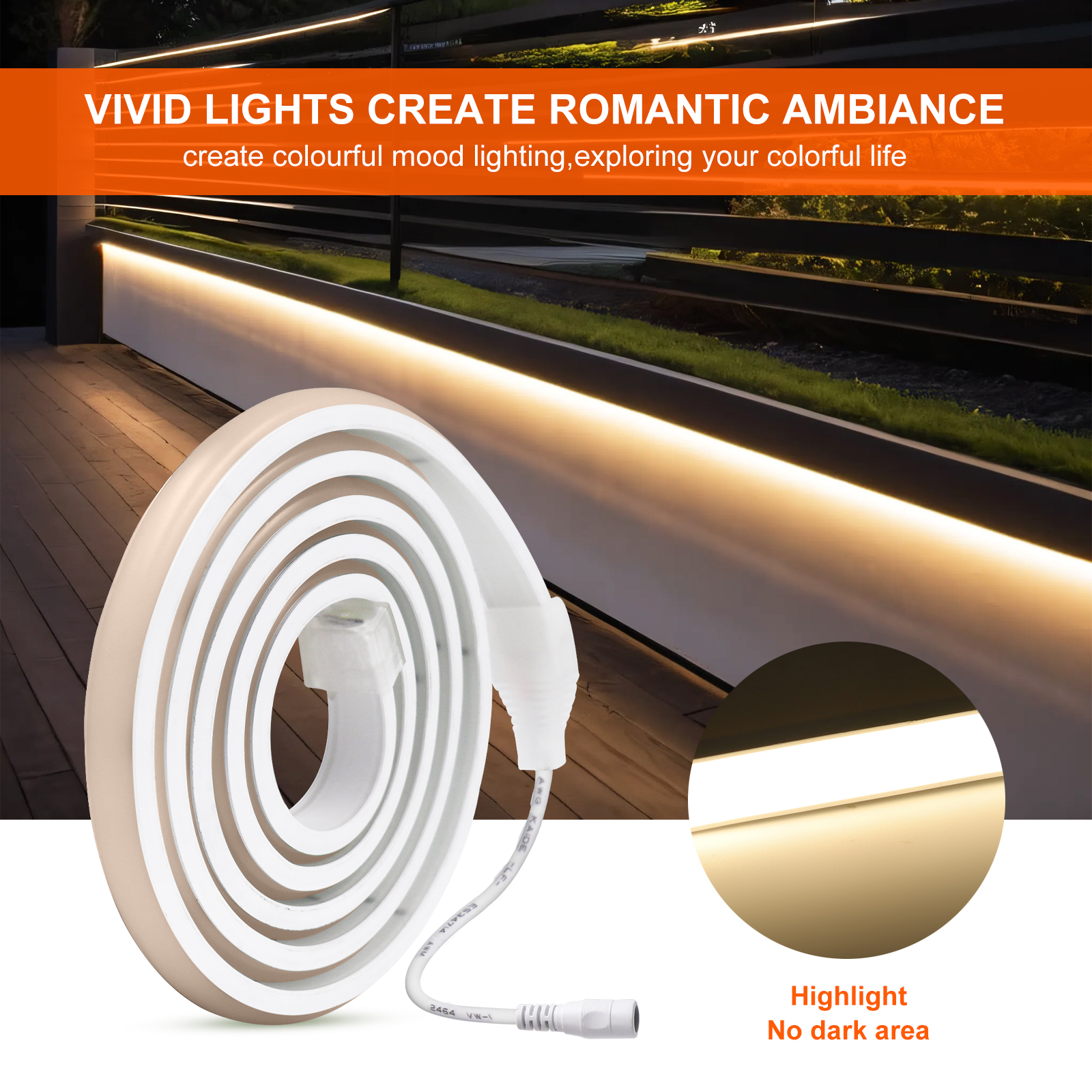 320LEDs/m COB LED Strip Light  - Outdoor Lighting Linear ulasan dan harga